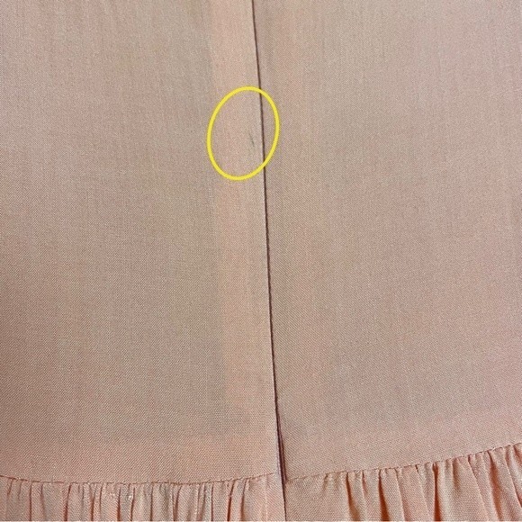 Clad & Cloth ASOS Dress Embroidered Peach Skater Floral Cotton Size‎ XS Women - Picture 14 of 15